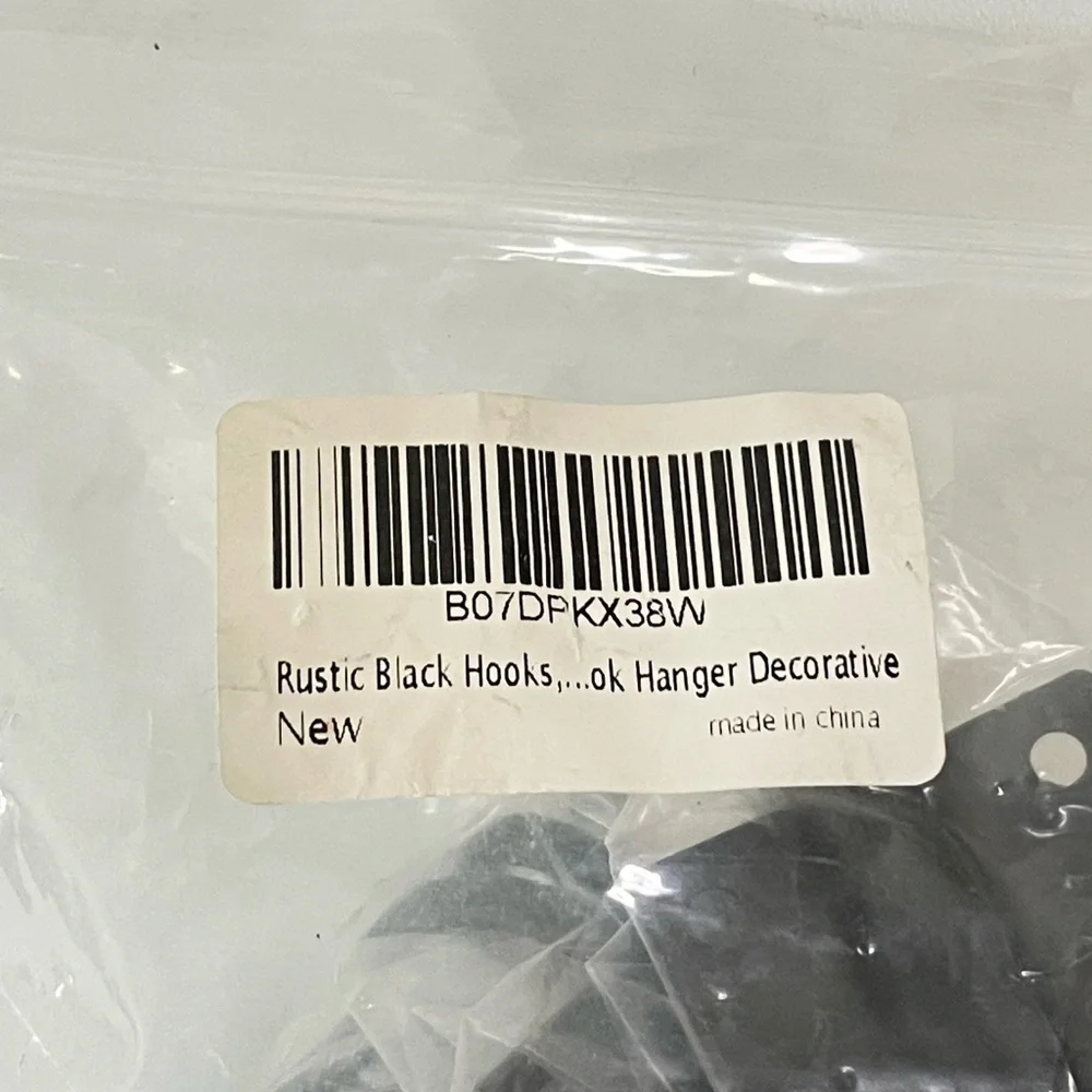 NEW Rustic Farmhouse Black Wall Hooks